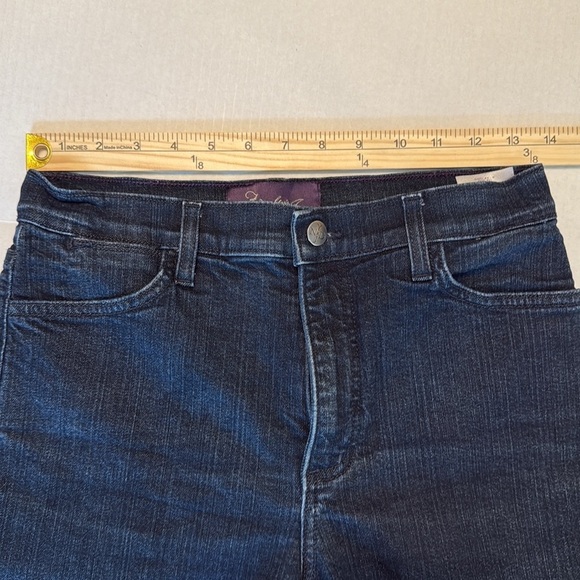 NYDJ Sheri Slim Mid-Rise Dark Wash Jeans Size 6 - Picture 3 of 11